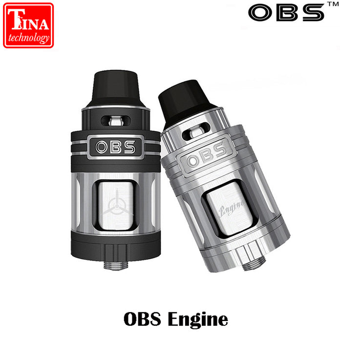 E- Cigarettes OBS Engine RTA RBA Tank 5.2ml Top Filling and Airflow Never Leak out isolated Rebuild Deck OBS Engine Atomizer