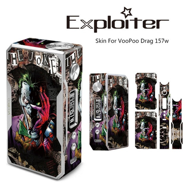 E Cigarette Accessory Drag 157W Skin Sticker Protective Sleeve Vape Case PVC Material Cover Stickers for Voopoo 157W TC Box Mod
