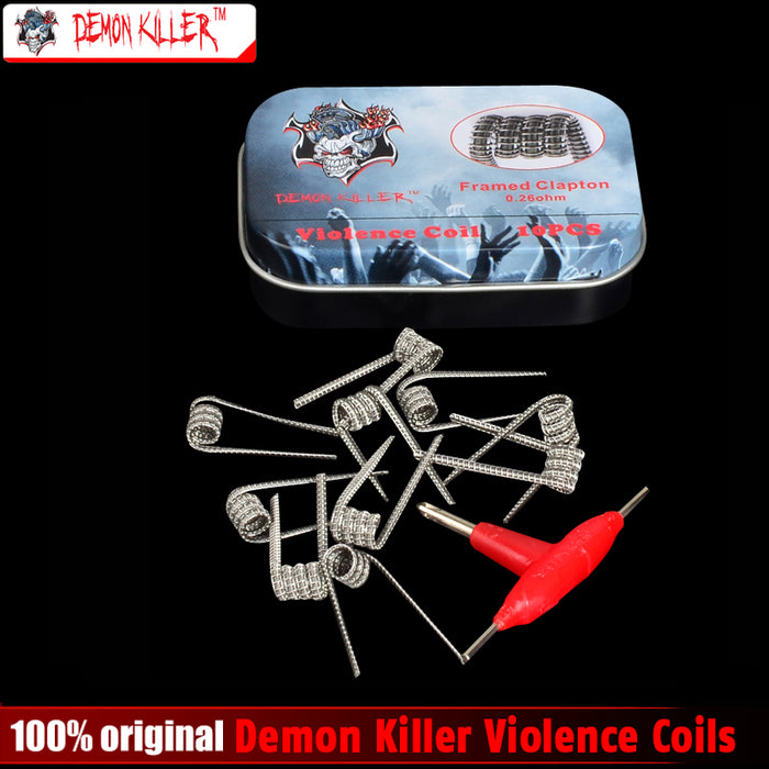 Demon Killer Violence Coil Prebuilt Coil Clapton Alien V2 Coil Spaced Clapton Tsuka Coil for  E Cig RDA & RBA Atomizer or Tank