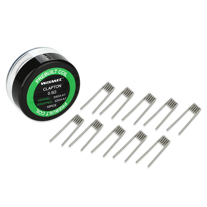 10pcs WISMEC Clapton Coil 0.5ohm for Wismec IndeRemix RDA Atomizer DIY Prebuild Clapton Coil for RDA/RTA