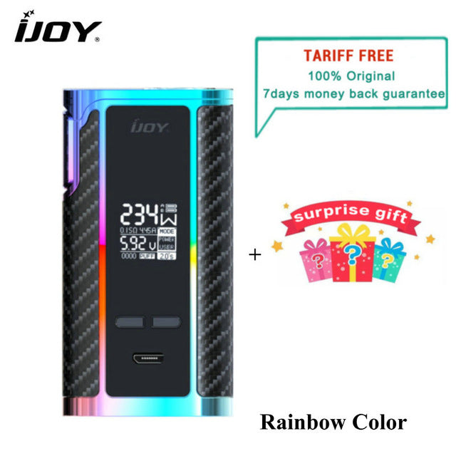 Original IJOY Captain PD270 Box Mod Vape 234W NI/TI/SS TC Electronic Cigarette Vaper Power by Dual 20700 Battery