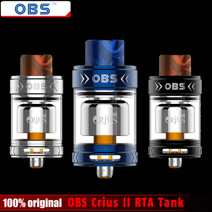 Original OBS Crius II RTA 3.5ml Atomizer Crius 2 RTA Vape Tank Rebuildable Atomizer electronic cigarette for 510 Thread Battery