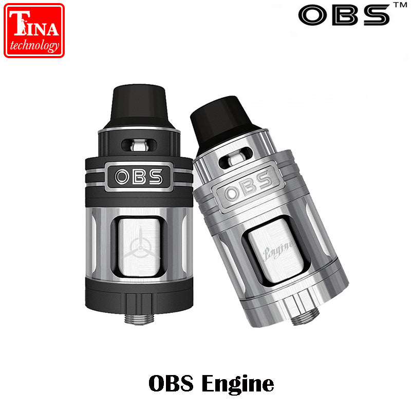 E- Cigarettes OBS Engine RTA RBA Tank 5.2ml Top Filling and Airflow Never Leak out isolated Rebuild Deck OBS Engine Atomizer