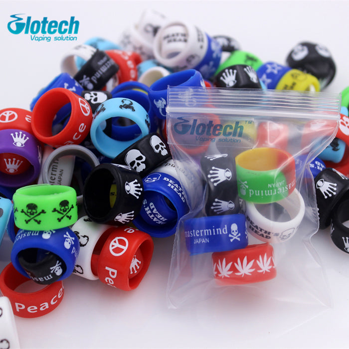 Glotech 5pcs/10pcs silicone rubber band vape ring for mechanical mods rda rba decorative and protection vape Non Slip band