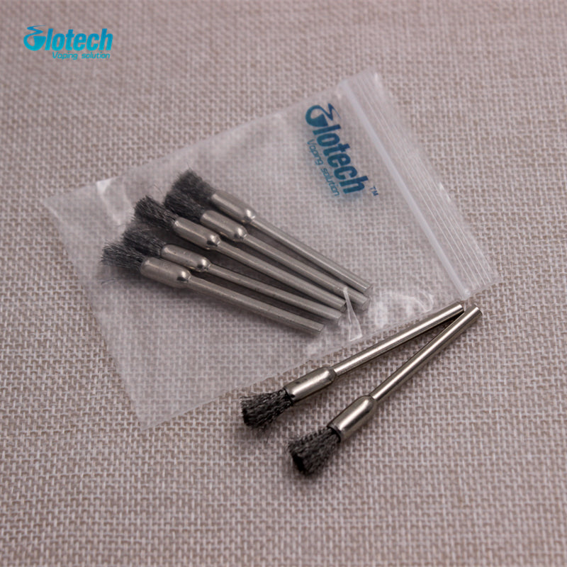 Glotech 5pcs/lot short steel mini cleaning brush long steel cleaning brush DIY tool for RBA RDA RTA DIY atomizer tank vape tools