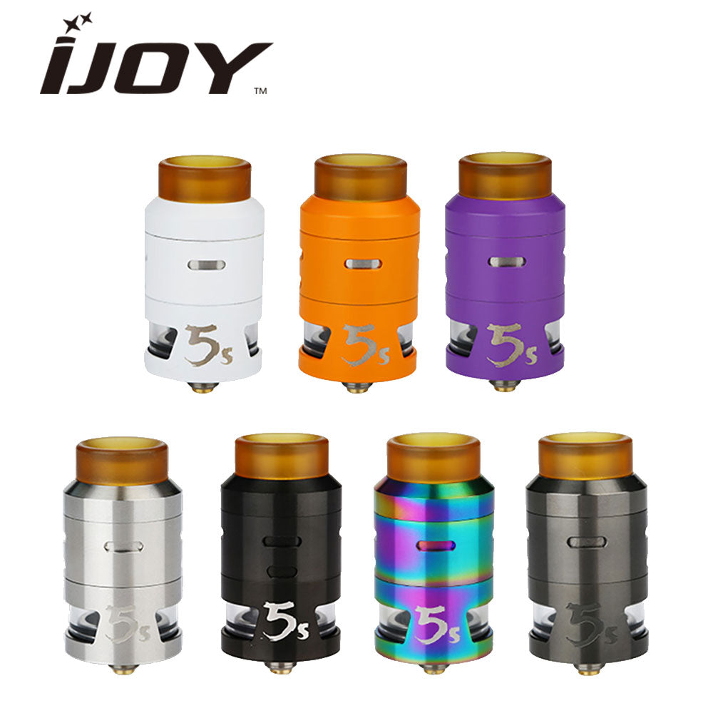 Original Ijoy RDTA 5s Tank 2.6ml Capacity Top Fill Aiflow Vape Tank RDTA Atomizer for IJOY Captain pd270 Mod vs Ijoy RDTA 5 tank