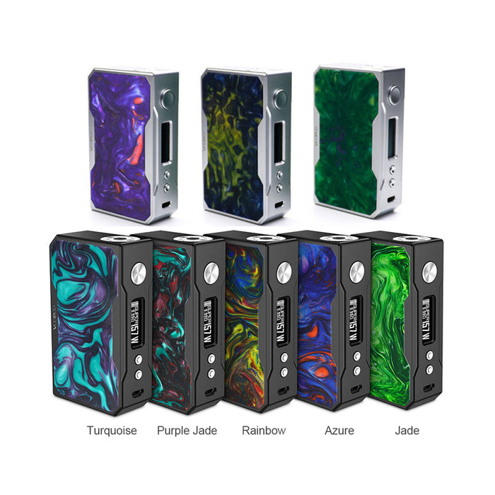 Original VOOPOO DRAG 157W TC Box MOD e cigarette 157W 18650 box mod Vape with US GENE chip Temperature Control Resin Box mod