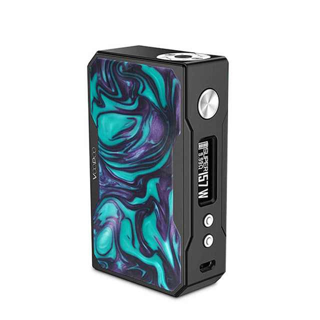 Original VOOPOO DRAG 157W TC Box MOD e cigarette 157W 18650 box mod Vape with US GENE chip Temperature Control Resin Box mod