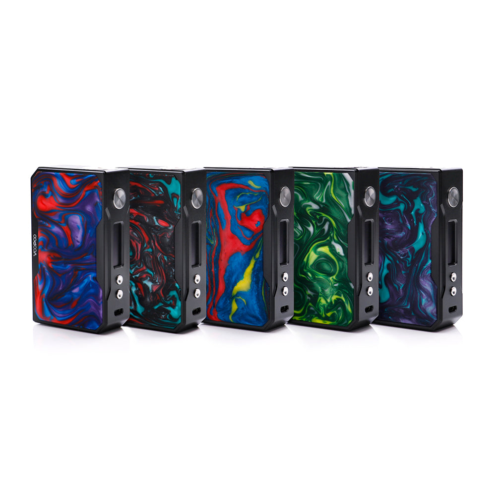 New Color Arrival Original VOOPOO DRAG 157W Box Mod Carbon Fiber/Resin Version 18650 Battery Temperature Control E Cig Vape Mod