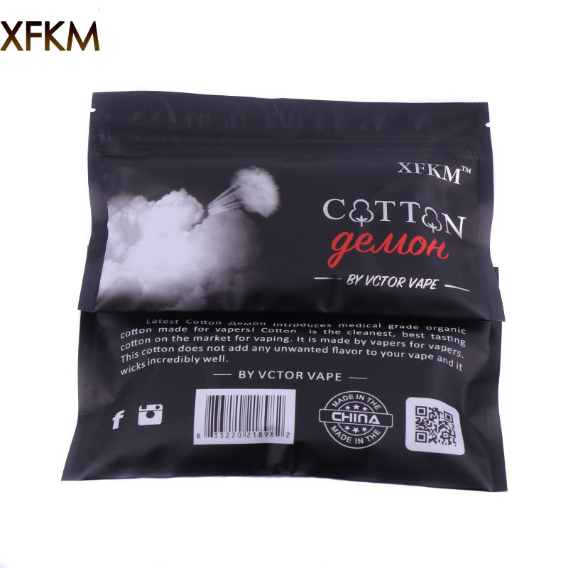 5bags/10 bags XFKM cotton Devil Organic Cotton Vape cotton wick For RDA RBA DIY Electronic Cigarette Atomizer