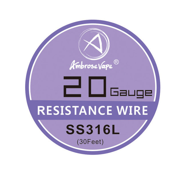 Ambrose 10m/roll SS316L Resistance Wire RDA RBA Rebuildable Atomizer Stainless steel Heating Wires Prebuilt Coil Vapor Tools