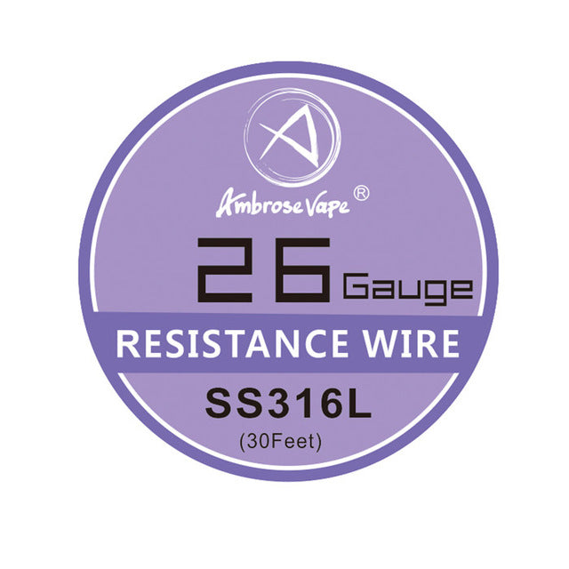 Ambrose 10m/roll SS316L Resistance Wire RDA RBA Rebuildable Atomizer Stainless steel Heating Wires Prebuilt Coil Vapor Tools