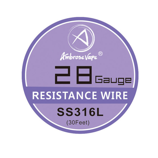 Ambrose 10m/roll SS316L Resistance Wire RDA RBA Rebuildable Atomizer Stainless steel Heating Wires Prebuilt Coil Vapor Tools