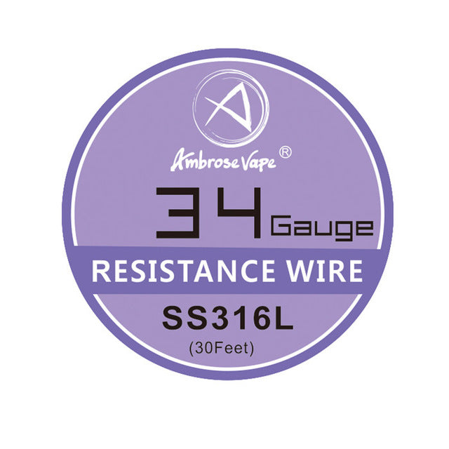 Ambrose 10m/roll SS316L Resistance Wire RDA RBA Rebuildable Atomizer Stainless steel Heating Wires Prebuilt Coil Vapor Tools