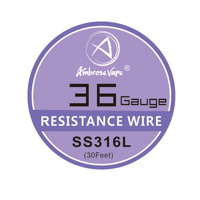 Ambrose 10m/roll SS316L Resistance Wire RDA RBA Rebuildable Atomizer Stainless steel Heating Wires Prebuilt Coil Vapor Tools