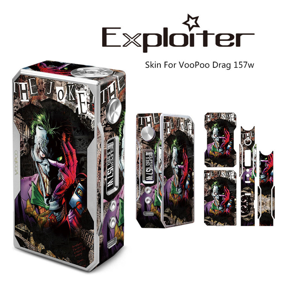 E Cigarette Accessory Drag 157W Skin Sticker Protective Sleeve Vape Case PVC Material Cover Stickers for Voopoo 157W TC Box Mod