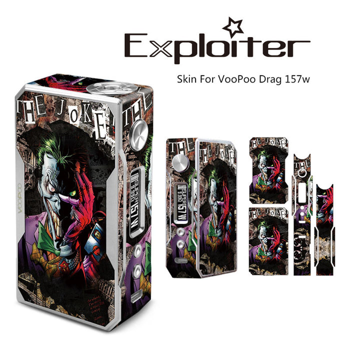 E Cigarette Accessory Drag 157W Skin Sticker Protective Sleeve Vape Case PVC Material Cover Stickers for Voopoo 157W TC Box Mod