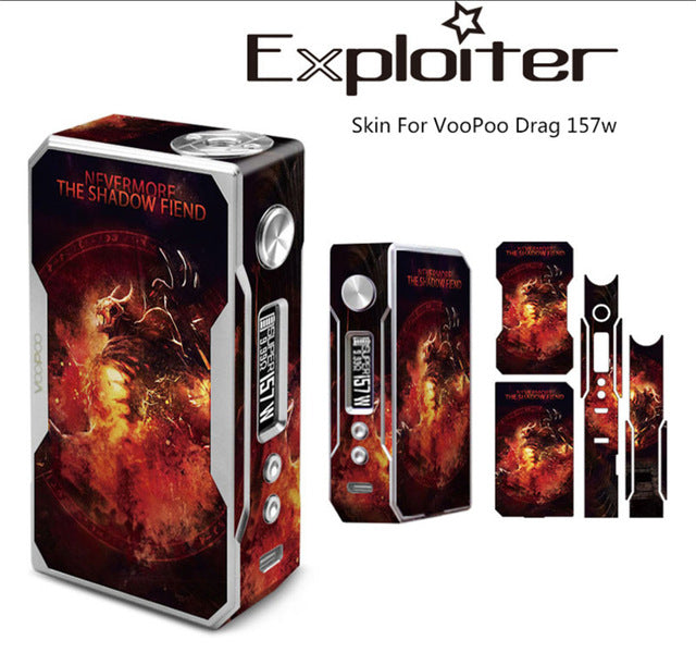 E Cigarette Accessory Drag 157W Skin Sticker Protective Sleeve Vape Case PVC Material Cover Stickers for Voopoo 157W TC Box Mod