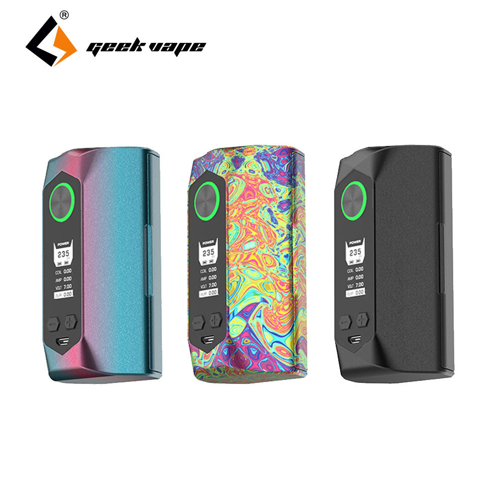 Original GeekVape Blade 235W TC Box MOD with Max 235W Output & Tri-button Design & Centered 510 Thread E-cig Mod No Battery